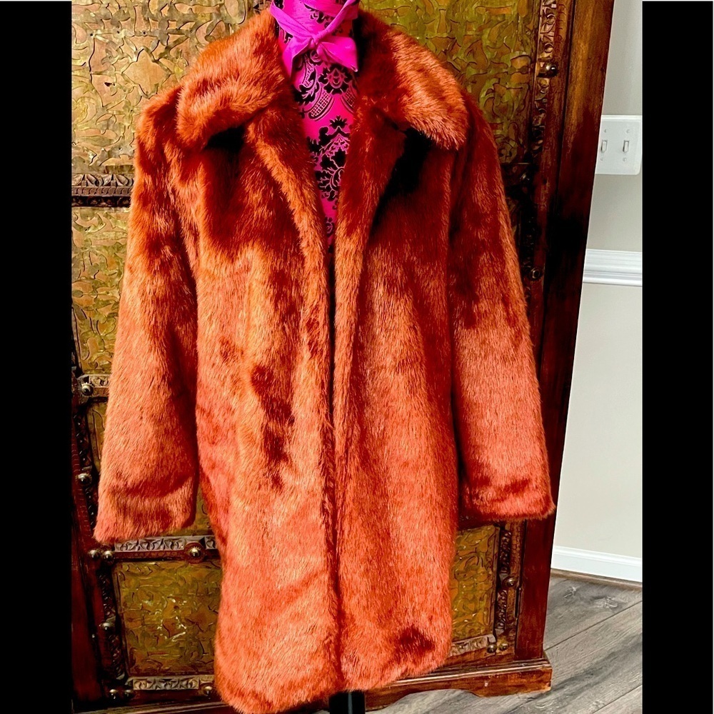 Frame coat medium brown fur